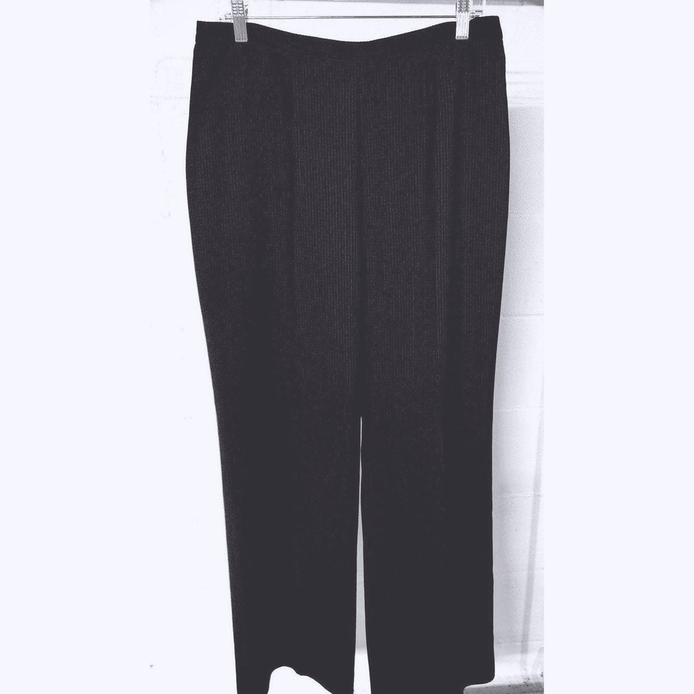 90s Vintage Le‎ Suit Womens Black Pinstripe Career Dress Pants Size 12 Workwear